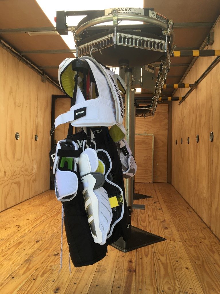 Hocky gear sanitized by ozone