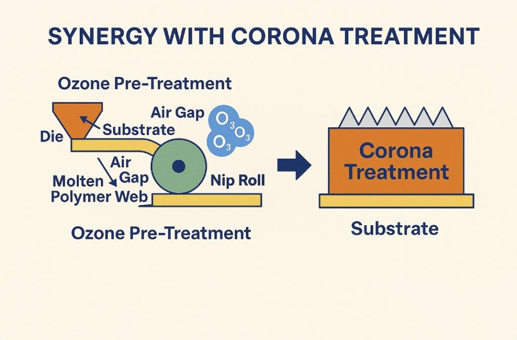 Infographic on synergy with corona treatment