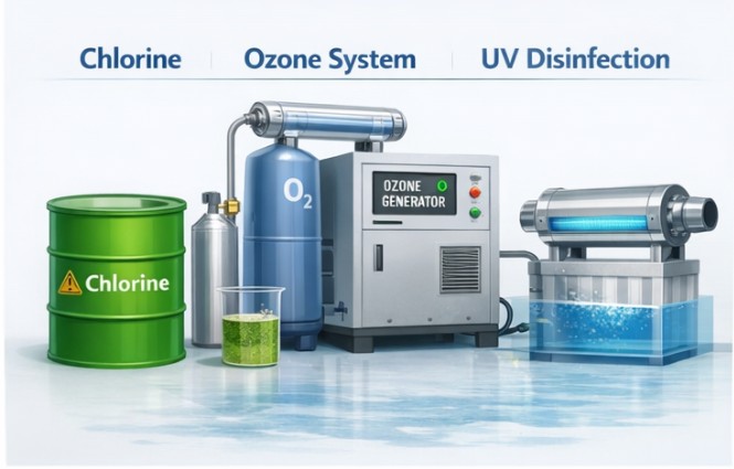 Ozone system, chlorine, UV disinfection, Oxidation Technologies