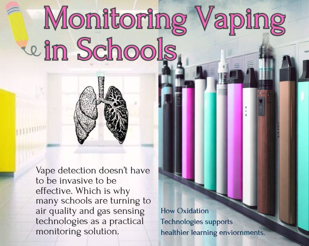 Vape detection in schools with oxidation technologies