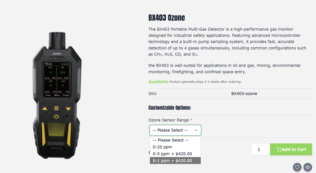 BX403 Ozone Monitor