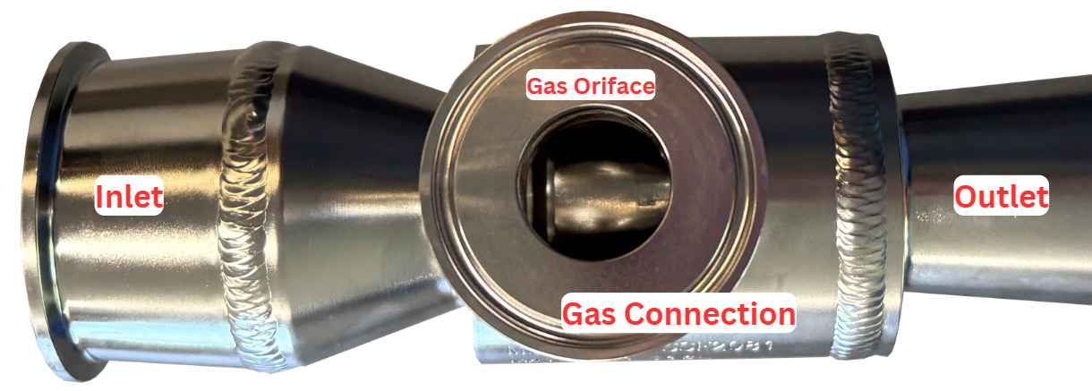 CF3M Stainless Steel Venturi SS-3090 Sanitary Connection CF3M Stainless Steel Venturi SS-3090 Sanitary Connection