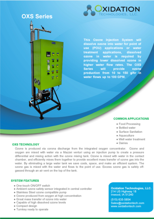 OXS-Series Ozone Systems
