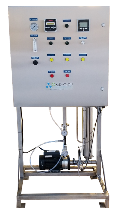 OST-40 ozone water system with optional dissolved ozone monitor and ORP monitor.