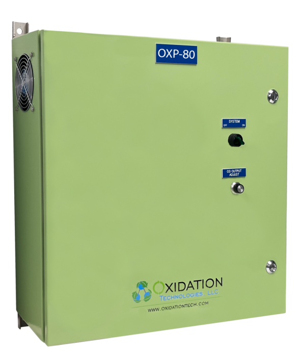 OXP-80 Ozone Generator in painted steel enclosure for industrial applications