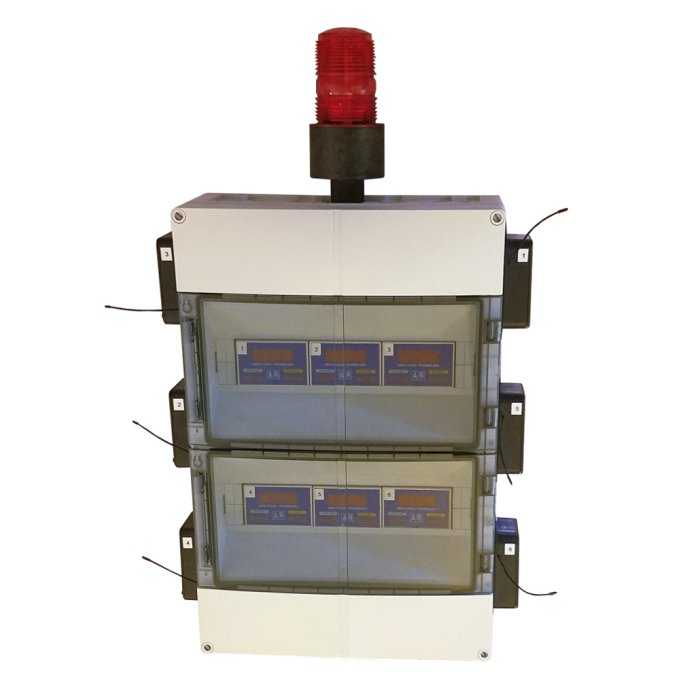 A14/A11 gas detection system with 7 separate remote gas sensors 