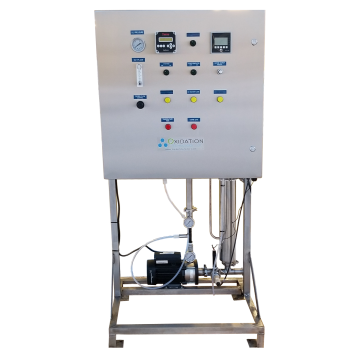 OST-40 ozone water system with optional dissolved ozone monitor and ORP monitor.
