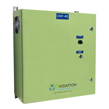 OXP-40 Ozone Generator
Produces 40 g/hr ozone from 10 LPM oxygen at 4.7% by weight