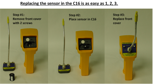 C16 multi-gas sensor changing sensors