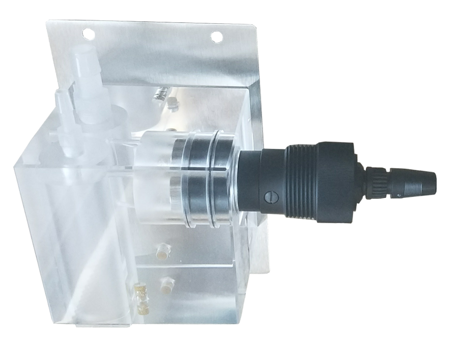 constant-head ozone water sensor cell assembly