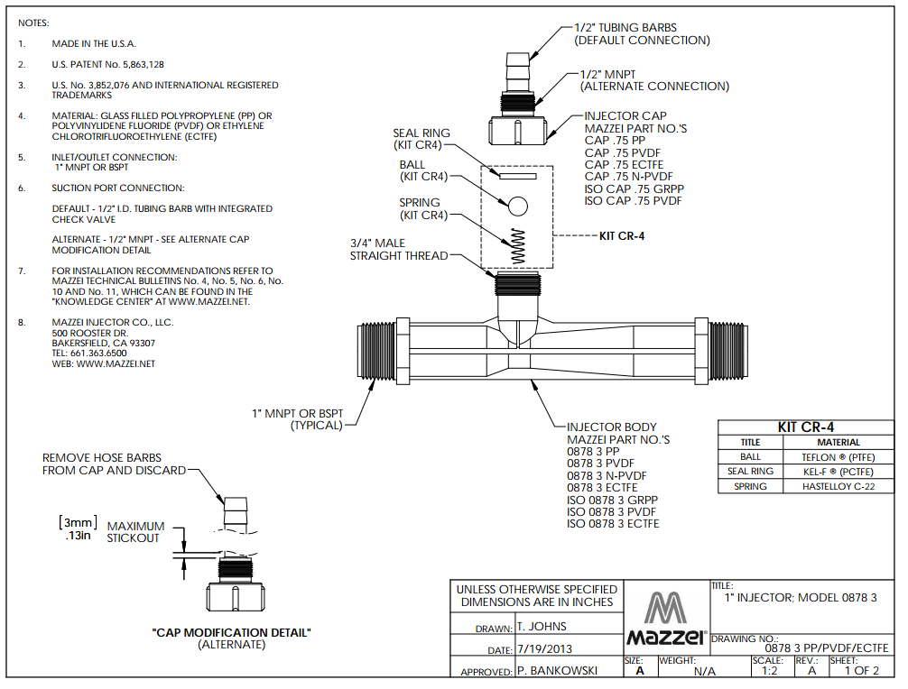 Model 878 Venturi Injector