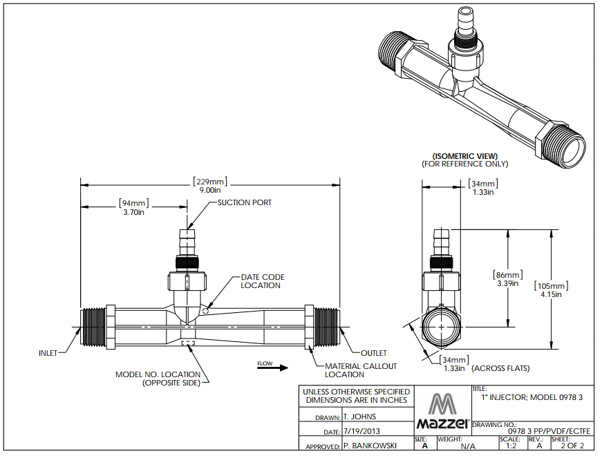 Model 978 Venturi Injector