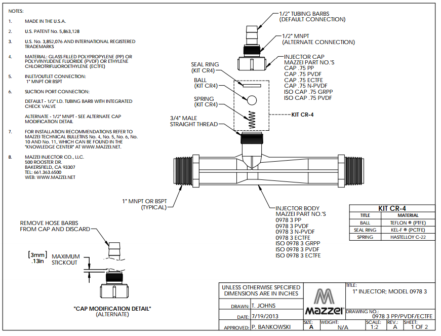 Model 978 Venturi Injector