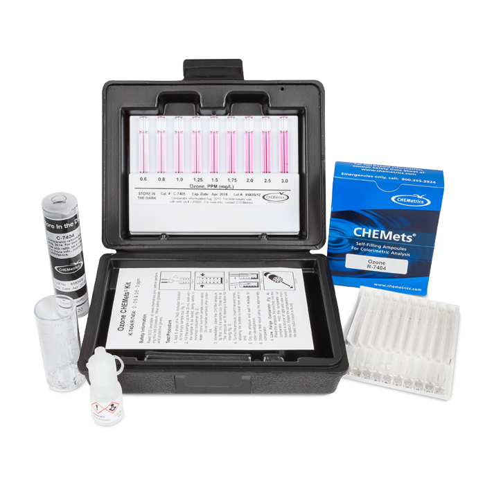 Ozone test kit for dissolved ozone meter calibration