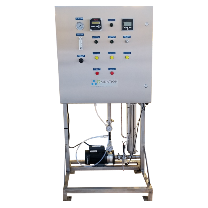 OST-40 ozone water system with optional dissolved ozone monitor and ORP monitor. OST-40 ozone water system with optional dissolved ozone monitor and ORP monitor.