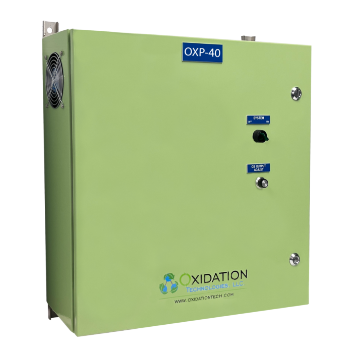 OXP-40 Ozone Generator
Produces 40 g/hr ozone from 10 LPM oxygen at 4.7% by weight OXP-40 Ozone Generator
Produces 40 g/hr ozone from 10 LPM oxygen at 4.7% by weight