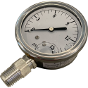 SS 160 PSI Pressure Gauge - Lower Mount