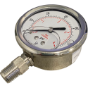 SS 60 PSI Pressure Gauge - Lower Mount