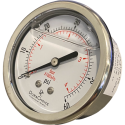 SS 60 PSI Pressure Gauge - Center Back Mount