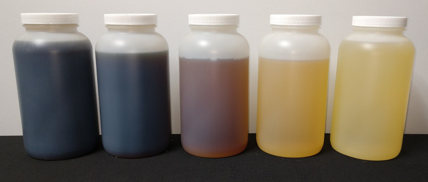 Wastewater color removal with ozone