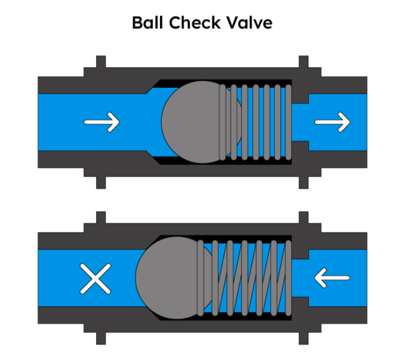 Ozone gas check valve diagram