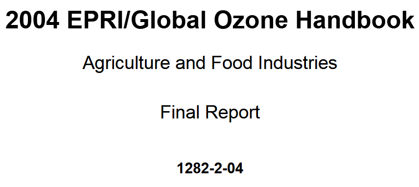 EPRI global ozone handbook