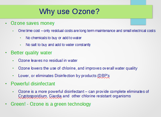Why treat well water with ozone?