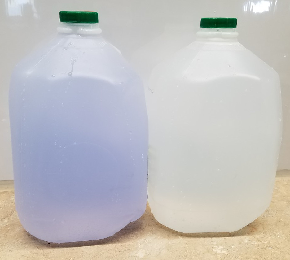 ozone in water Ozone levels in water turn water blue